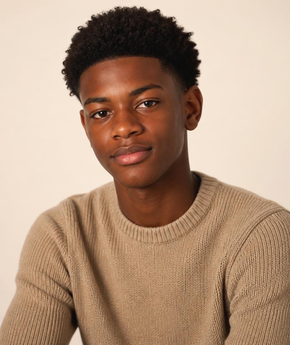 Confident teen talent during a portfolio session
